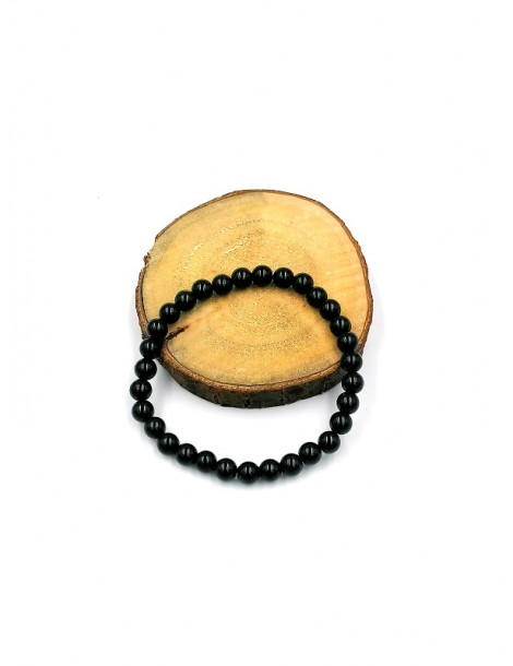 Obsidienne œil céleste - bracelet perles 6mm - multichakras